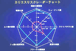 カリエスリスクレーダーチャートのイメージ